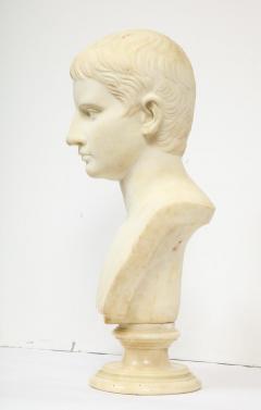 An Italian White Marble Figural Bust of Augustus Caesar Rome circa 1875 - 1035993