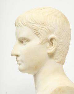 An Italian White Marble Figural Bust of Augustus Caesar Rome circa 1875 - 1035998