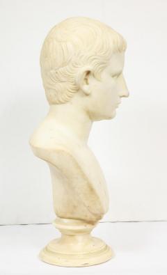 An Italian White Marble Figural Bust of Augustus Caesar Rome circa 1875 - 1036001