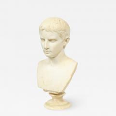 An Italian White Marble Figural Bust of Augustus Caesar Rome circa 1875 - 1036699