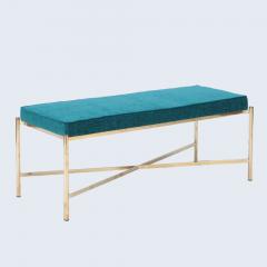 An Italian brass bench with X for base contemporary  - 2621669