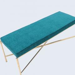 An Italian brass bench with X for base contemporary  - 2621670