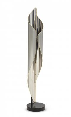 An Italian floor lamp in chrome and steel Circa 1970s - 2236700
