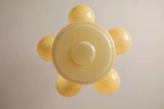 An Italian metal and glass art deco chandelier 1940s - 4402050