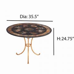 An Italian painted Scagliola marble top table C 1950  - 4140854