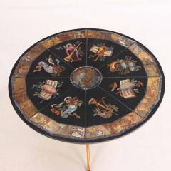 An Italian painted Scagliola marble top table C 1950  - 4140858