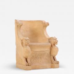 An Italian terracotta garden seat C 1920  - 4333223