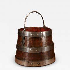 An Oak And Wrought Iron Bound Coopered Ships Bucket  - 3603023