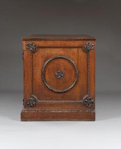 An Oak Two Door Folio Cabinet With Carved Kentian Detailing - 1200486