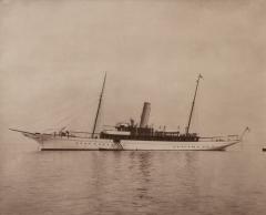 An Original Gelatin Print of Fine Gentleman Steam Yacht by Wm U Kirk - 976601