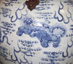 An Unusual Pair of 19th Century Chinese Export Hand Painted Porcelain Jars - 3215578