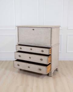 An antique Swedish bureau in antique white - 4758119