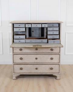 An antique Swedish bureau in antique white - 4758183