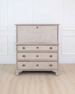 An antique Swedish bureau in antique white - 4758185