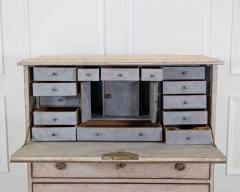 An antique Swedish bureau in antique white - 4758186