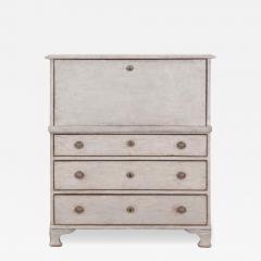An antique Swedish bureau in antique white - 4760752