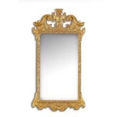 An attractive late George I giltwood mirror - 1430666