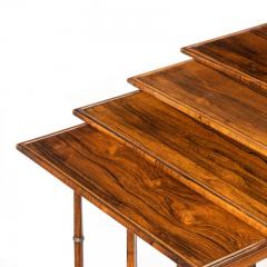 An attractive nest of Regency rosewood quartetto tables - 1173156