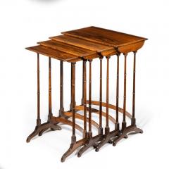 An attractive nest of Regency rosewood quartetto tables - 1173157