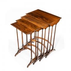 An attractive nest of Regency rosewood quartetto tables - 1173158