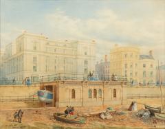 An attractive watercolour painting of Brighton s RNLI life boat house - 3698455