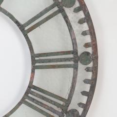 An early 20th C cast iron and glass clock face ornament circa 1900  - 2844211