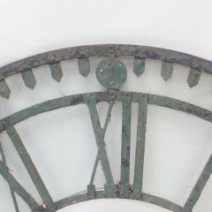An early 20th C cast iron and glass clock face ornament circa 1900  - 2844212