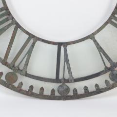 An early 20th C cast iron and glass clock face ornament circa 1900  - 2844213