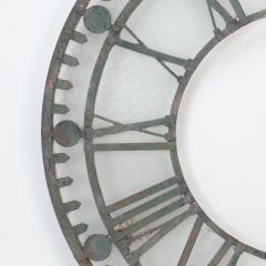 An early 20th C cast iron and glass clock face ornament circa 1900  - 2844214