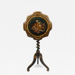 An early Victorian black and gilt papier m ch occasional table - 3483705