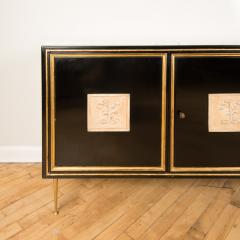 An ebonized French sideboard with marble top circa 1950 - 2033595