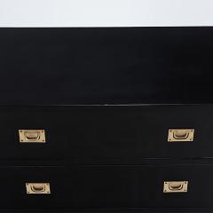 An ebonized mahogany brass mounted campaign style chest Circa 1940 - 3011298
