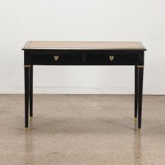 An elegant French leather top ebonized desk C 1940  - 3735313