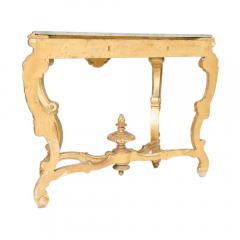 An elegant Italian carved giltwood marble top console table circa 1880 - 1843092