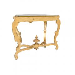 An elegant Italian carved giltwood marble top console table circa 1880 - 1843094