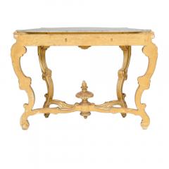 An elegant Italian carved giltwood marble top console table circa 1880 - 1843095