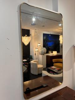 An extra large 1950s Italian brass mirror in the style of Gio Ponti - 4030580