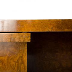 An imposing Mid Century burl wood and chrome executive desk by Pace circa 1970 - 1832692