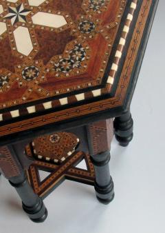 An intricately inlaid Syrian hexagonal table - 900255