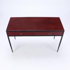 An iron and leather desk in the manner of Jean Michel Frank Contemporary - 2276577