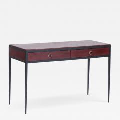 An iron and leather desk in the manner of Jean Michel Frank Contemporary - 2278879