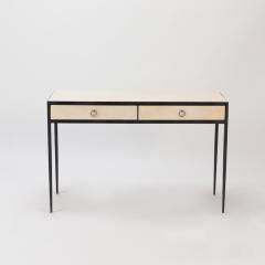 An iron and parchment desk in the manner of Jean Michel Franck Contemporary - 2536197