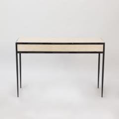 An iron and parchment desk in the manner of Jean Michel Franck Contemporary - 2536199