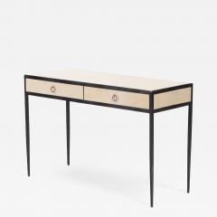 An iron and parchment desk in the manner of Jean Michel Franck Contemporary - 2536960