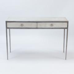 An iron and parchment desk in the manner of Jean Michel Frank contemporary  - 2682655