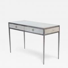 An iron and parchment desk in the manner of Jean Michel Frank contemporary  - 2683243