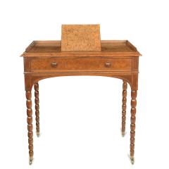 An oak and pollard oak writing table attributed to George Bullock - 3203109