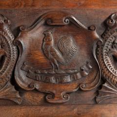 An oak barge board with the Insignia of Admiral Sir G E Patey - 1127054