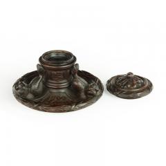 An oak inkwell carved from Lutine timber dated 1799 - 3335350