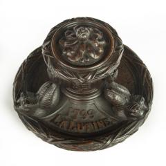 An oak inkwell carved from Lutine timber dated 1799 - 3335351